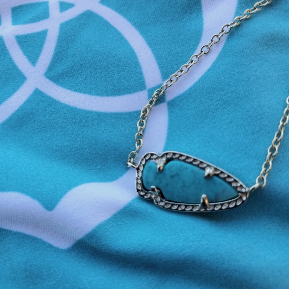 Kendra Scott Turquoise Skylie Necklace in Gold - Picture 2 of 7